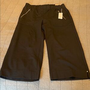 Soft Surroundings Black Wide-Leg Crop  Pants NWT Large